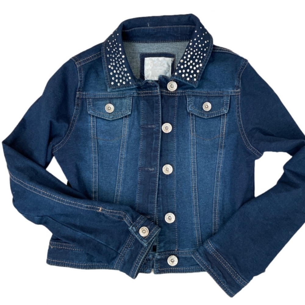 Justice Girls Size 6/7 Stretch Denim Jean Jacket